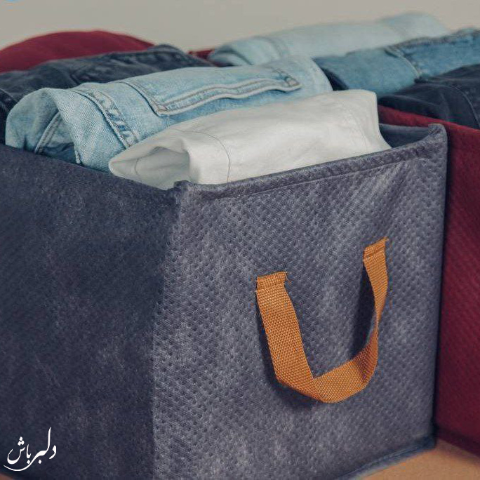 باکس لباس استنددار طوسی