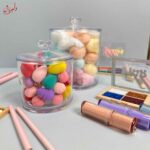 استند استوانه ای دوقلو شفاف