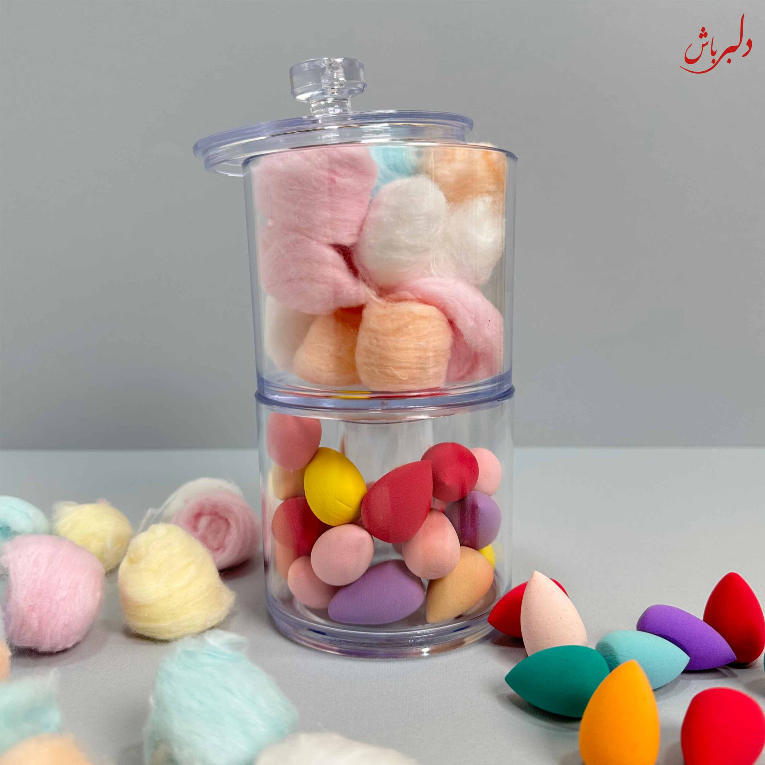 استند دایره ای دوطبقه شفاف
