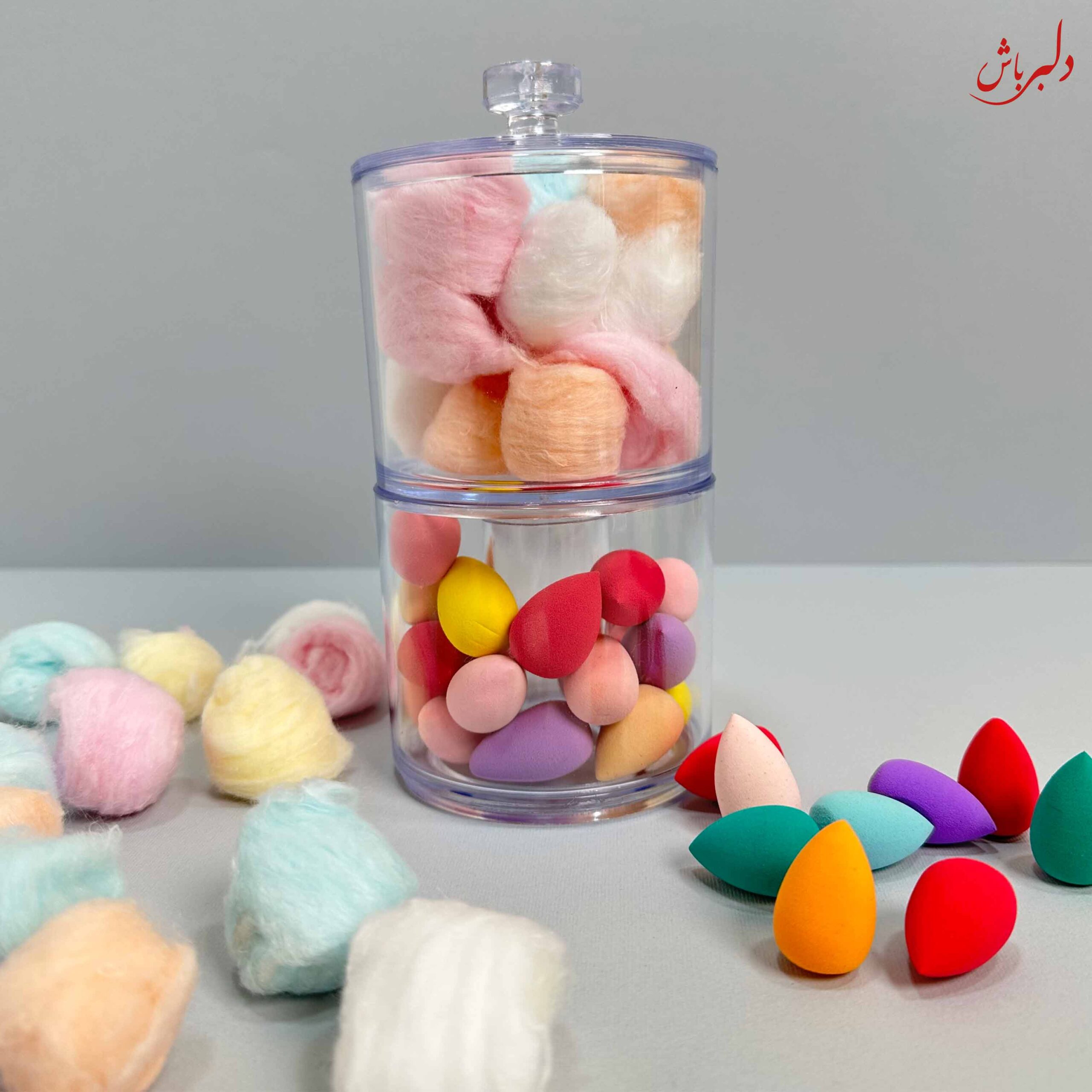 استند دایره ای دوطبقه شفاف