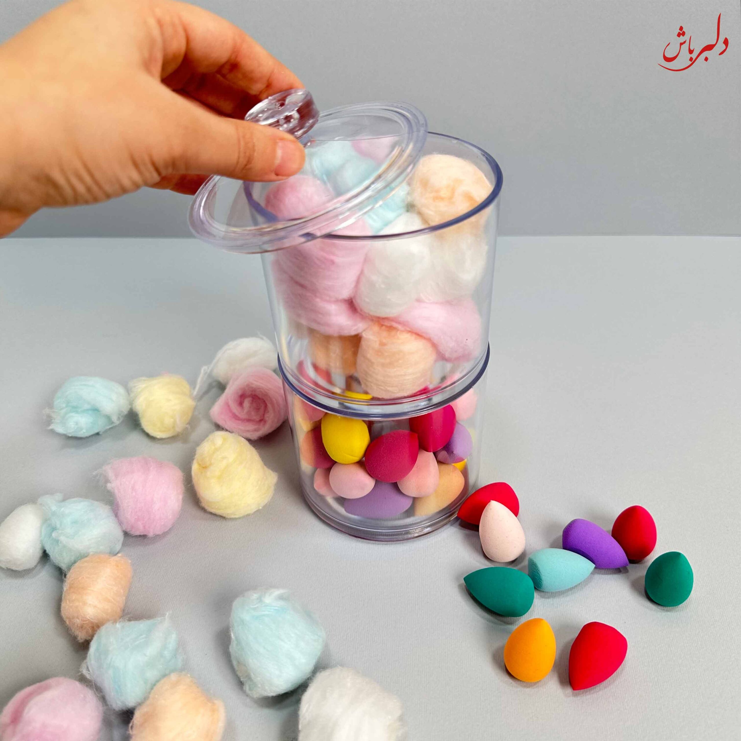 استند دایره ای دوطبقه شفاف