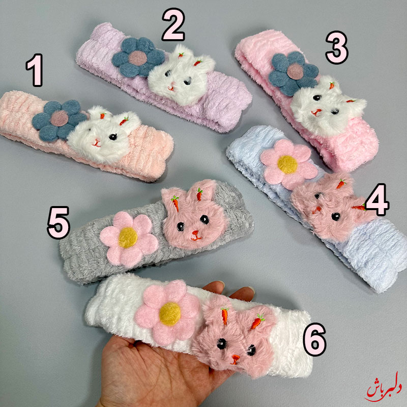 هدبند خرگوشی گل دار