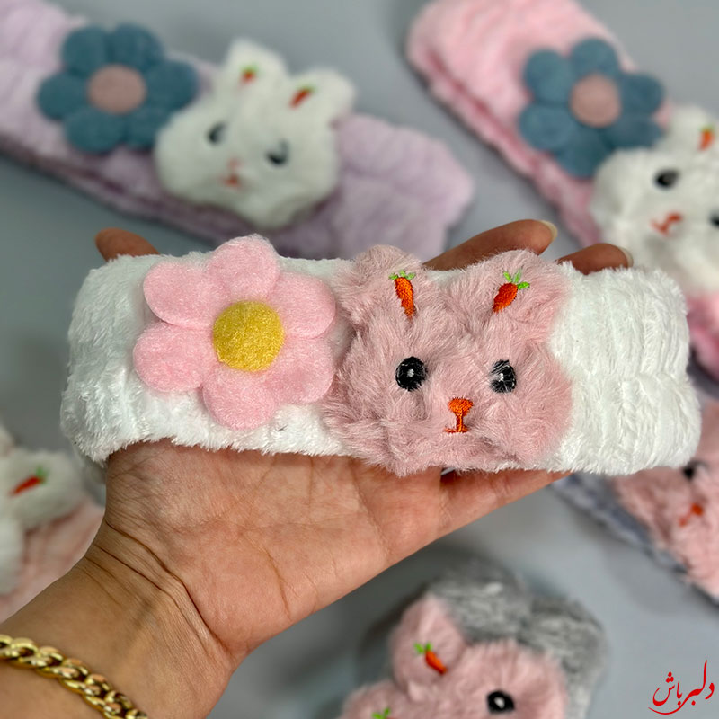هدبند خرگوشی گل دار