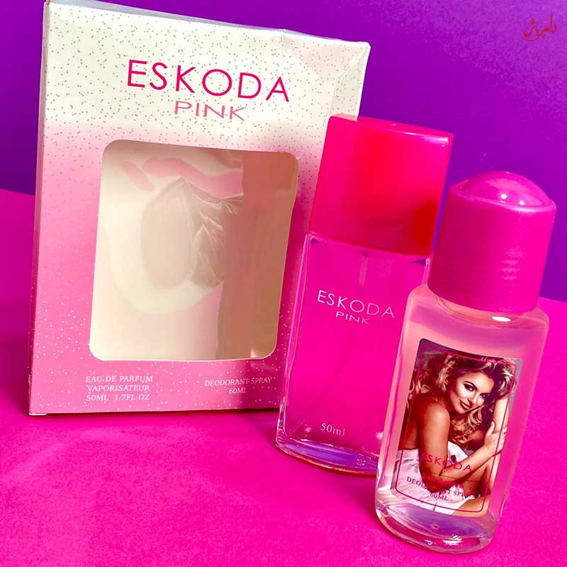 ست مام رول و عطر eskoda pink